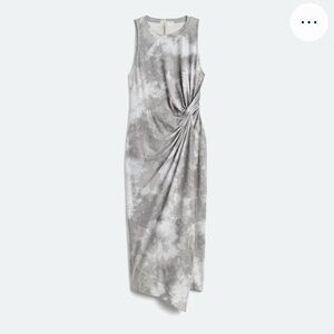 Gray Tie-Dye Sleeveless Dress